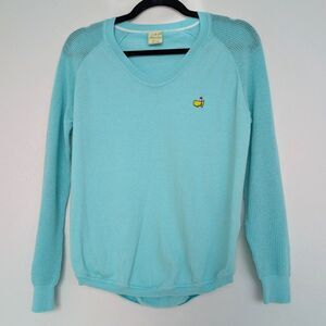 Vtg Masters Augusta National Golf Club Cotton Cashmere Long Sleeve Sweater Sz S